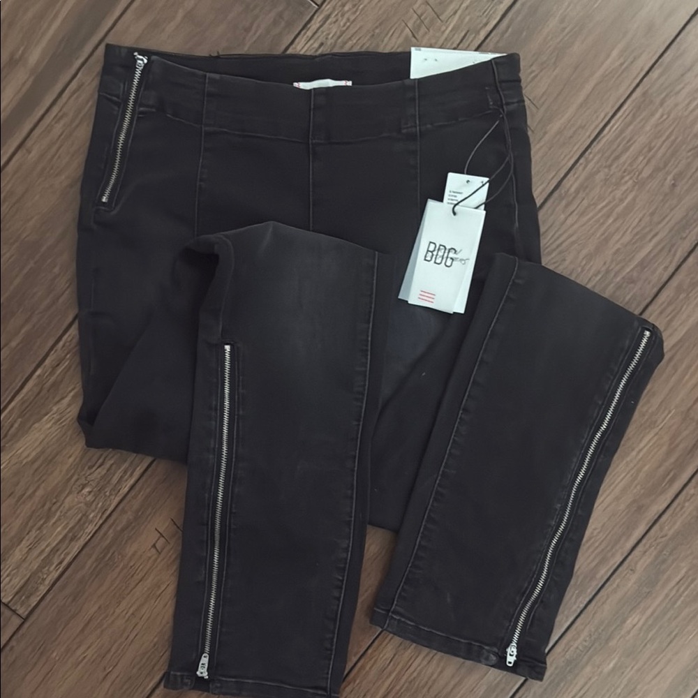 BDG Black Denim with Zipper Accents